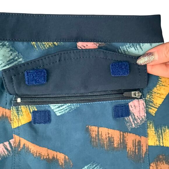 Outerknown Blue Pink Yellow Orange Brush Strokes Men's Swim Shorts Trunks sz 34 - Picture 10 of 10